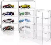2 Pack Display Case for Hot Wheels Storage, Fit for 1:64 Scale Vehicles, 1/64 Sc