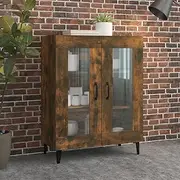 Smoked Oak Sideboard, Kitchen Buffet Table, Dining Room Furniture, Storage Cabinets with Shelves for Living Room, Engineered Wood Cabinet