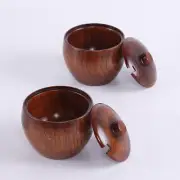 Containers Kitchen Seasoning Organizer Condiment Pots Wooden Condiment Cups