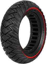 10 * 3/255 * 80(80/65-6) Off-road Tubeless Solid Tire for KUGOO M4 Pro/VSETT10+/Zero 10X/Kaabo Mantis 10 Electric Scooter Rubber Honeycomb Tyre Parts (red)