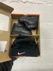 Vintage Nike First Goadome Gift Pack Infant shoe/hat Set Size 3c Black 2006