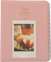 Abaodam Small Photo Album Photocard Binder Holder Book Business Card Book Holder Photocard Album Binder Cute Photo Card Binder for Collecting Picture Photo Postcard Pink