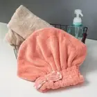 2Pcs Super Absorbent Shower Cap Coral Fleece Towel Hat Bath Head Wrap Bath
