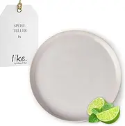 like. by Villeroy & Boch - Crafted Cotton, Flat Plate, Premium Porcelain, Dishwasher-Safe, Microwave-Safe, Stackable, Plate, Dinner Plate, Crockery