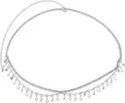 [Mealah] Waist Chains for Women Silver Belly Chain Summer Beach Adjustable Sexy Bikini Belly Chains
