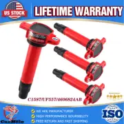 Set of 4 Ignition Coils For Dodge Caliber Avenger Jeep Compass UF557 4606824AC (for: Jeep)