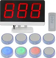 LOUKIENE Wireless Quiz Answer Game Buzzer System Gameplay 262ft for Game Show Family Game Nights Debate Contests in Companies Offices School Contest Classroom Trivia Nights (8 Buttons Set)