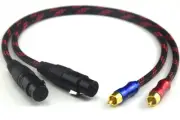 HIFI 2RCA Male to 2XLR Female Audio Cable Hi-end 4N OFC Dual XLR Female to RCA M