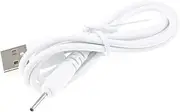 USB Charger DC 2.0mm Jack Charger Port 3.3FT/100CM Replacement Power Cable Intended for Earbuds/Graphics Pen/Bluetooth Receiver/Wand Massager/Old Nokia/Shower Speaker (White)