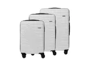 Milano Atlantis Luggage 3 Piece Set TSA Lock Luxury Hard Case Travel Suitcase