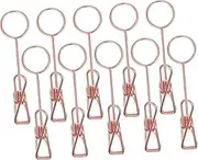 DIYEAH 10pcs Table Holder Clip Creative Double-Headed Photo Holder for Weddings Memo and Note Display Stand Design for Events and Home Decoration