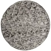 Zig Zag Natural Round Rug