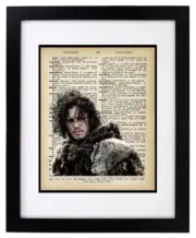 Jon Snow Game Of Thrones Unique Original Antique Dictionary Page Art Print 8x10