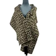 New Katie Todd Womens Shawl Scarf Wrap 68 X 16 Leopard Print Reversible Mob Wife