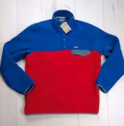 Patagonia Mens L Lightweight Synchilla Snap T Pullover Touring Red STY25551FA23
