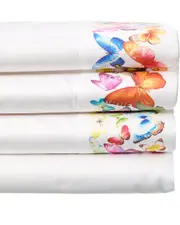Dea Italian Linens Farfale Print 300 Thread Count Sheet Set