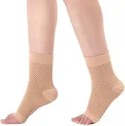 Hoement Ankle Support Socks for Plantar 1 Pair Elastic Breathable Skid- Size L/XL