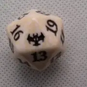 MTG d20 Spindown 20-sided Life Counter die dice Innistrad: Crimson Vow White