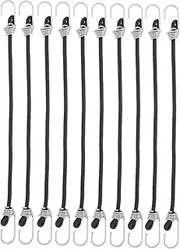 Totority 10Pcs Elastic Bungee Straps with Hooks Heavy Duty Fastening Cord for Securing Cargo for Motorcycles Bikes Trunks Versatile Cargo Binding Belt for Travel Outdoor