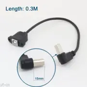 50pcs 30cm Printer Scanner Extension B Cable Right Angle Male to Female Screw