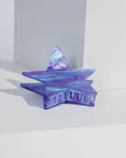 Purple Star Shaped Claw Clip