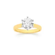 Alora 14ct Gold 2 Carat Lab Grown Diamond Solitaire Ring