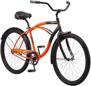 [Kulana] Lakona Shore Adult Beach Cruiser Bike, 26-Inch Wheels, Single Speed, Orange/Black (R7350AZ)