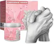 Plaster Hand Casting Kit for Couples, Hand Mold Keepsake Kit - Parent-Child Set, Couples Gifts for Anniversary, Mothers Day, Valentines Day, Christmas, Wedding Engagement