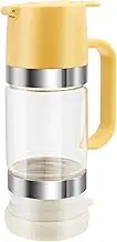 Glass Honey Dispenser, Glass Honey Jar Pot with Handle 300ml Portable Clear Creative Sealed No Drip Dispenser, Syrup for Coffee