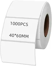 GYWHOOFT 1000 Pcs Name Tag Stickers, 40 * 60MM Name Badge Labels by Label, Blank Labels, Adhesive Tags with Perforated Line for School Office Home