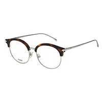 在飛比找PChome24h購物優惠-FENDI 復古眉框圓框 光學眼鏡 (琥珀色)FF0165