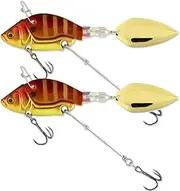 Fishing Lure Bait 2 Pcs 13.6g 4.4cm Jigs Sinking Metal Vibration Bait Spinner Spoon Fishing Bait Trout Winter Fishing Hard Baits Tackle Fishing Tackle