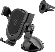 SCOSCHE GHVWD GRAVITYDROP 3-in-1 Suction Cup or Vent Car Mount | Dash Mount, Suction Mount and Vent Clips | Adjustable Rotating Mount