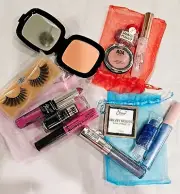 Makeup Mystery Bags, 3 Bags, Gift for Her, Pink, Blue Sparkle Shades