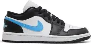Nike Air Jordan 1 Low Womens US 9 DC0774 041 White Black Blue Basketball