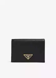 PRADA - Small Saffiano Black Leather Wallet