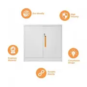 Safe Steel Locker File Storage Cabinet W/Adjustable Shelves Anti Scratch Large Capacity-40X90X90Cm