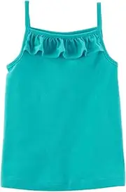 [Carter's] Baby Girls' Ruffle Jersey Tank, Green