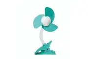 Ezy-Fit Clip-On Stroller Fan (Aqua/White)
