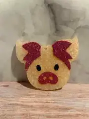 Air Freshener-Cute Pig- Scent is Cucumber Melon - Size 4"x3"- Handmade