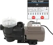vidaXL Swimming Pool Pump with Timer 0.25HP 8000L/h Horsepower Energy Efficient Above Ground Pressure Filter Pools Water Filtration System Black