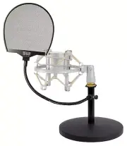 Samson MD5 Weighted Desktop Podcast Podcasting Mic Stand+Shockmount+Pop Filter