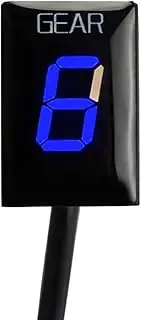 for Aprilia, for RS125 RSV Mille Tuono RSV4 ETV 1000 Caponord Shiver 750 1-6 Speed Motorcycle Gear Display Indicator Direct Mount Motorcycle Gear Indicator(Blue)