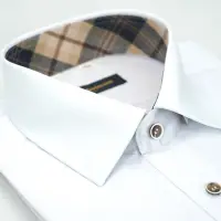 在飛比找Yahoo奇摩購物中心優惠-金安德森 經典格紋繞領白色吸排窄版長袖襯衫