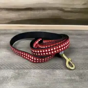 Mark & Graham Patterned Ribbon Leash Red Gingham 6’ Wide NWOT