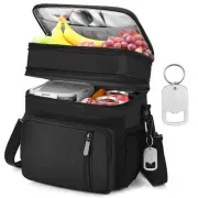 Lunch Bag & Lunch Box for Men Women - Double Deck Expandable Insulated Waterp...
