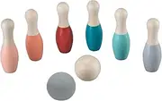 Kaper Kidz Wooden Bowling Set Maroon