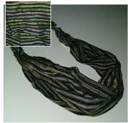 BLACK GREEN RED BLUE STRIPED HAIR STRETCHY ELASTIC HEADBAND HEAD BAND BANDANA