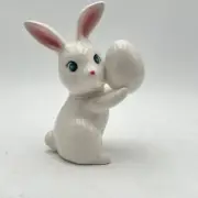Target Ceramic Bunny Figurine Holding Egg Bow White & Pink Easter 2023