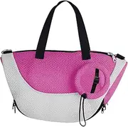 JISADER Cat Washing Bag Cat Bathing Bag Restraint Bag Adjustable Drawstring Cat Grooming Bag Cat Showering Bag for Nail Cutting, White Rose red
